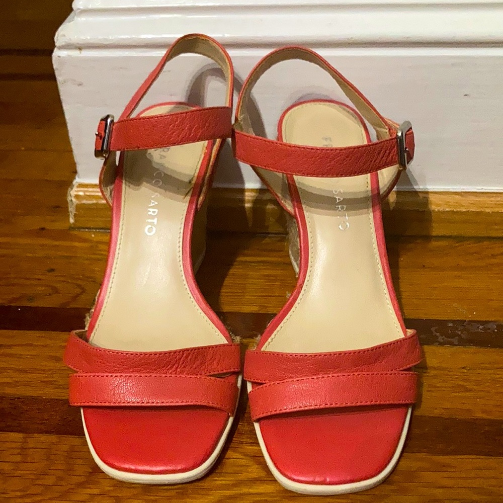Franco Sarto size 5.5 grapefruit espadrilles
